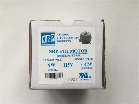 NRP 5411 Shaded Pole Unit Bearing Motor 9W Watt 115V 1550 RPM SE-046 for sale online | eBay