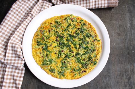 Spinach Omelette Recipe by Archana's Kitchen - Simple Recipes & Cooking Ideas