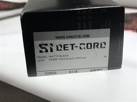 Sold - Si Det-Cord - Reduced price | Oakley Forum