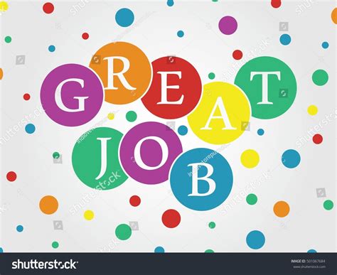 Great Job Colorful Letter Banner Design Stock Vector (Royalty Free) 501067684 | Shutterstock