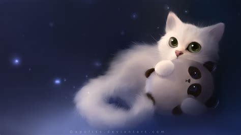 Cute Cartoon Cat Desktop Wallpapers - Wallpaper Cave