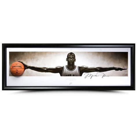 Michael Jordan Wingspan Poster Framed