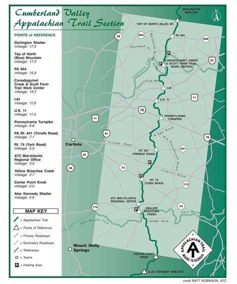 Appalachian Trail Section Map