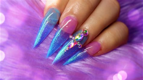 Makartt jelly gel polish ombre / acrylic jelly nails - YouTube