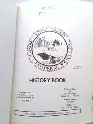 Meigs County Ohio History Book - Volume 1 by Meigs County Historical Society: Very Good ...