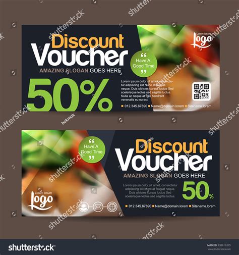 Discount Voucher Template Clean Modern Pattern Stock Vector (Royalty ...