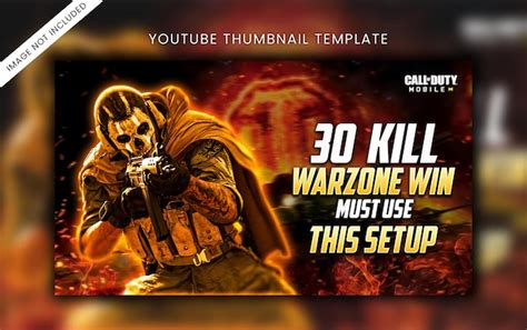 Premium PSD | Call of duty warzone win youtube thumbnail design ...