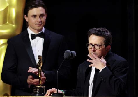 Michael J. Fox accepts honorary Oscar for Parkinson's advocacy ...