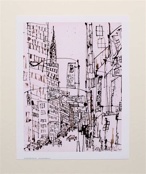 NEW YORK Street NYC Drawing New York Art One Way Picture | Etsy UK