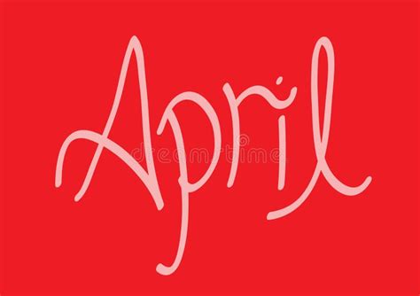 Month of April Text Type Written on Gravel Stock Illustration - Illustration of letter, colour ...