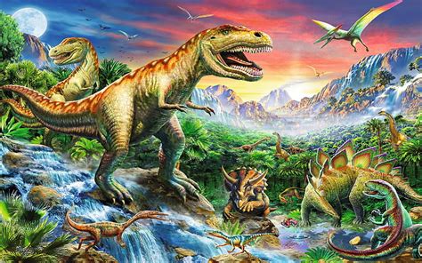 Free download | HD wallpaper: Dinosaurs, Tiere, Wasser, Deutschland, animal representation ...