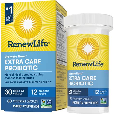 Renew Life Extra Care Probiotic Capsules, 30 Billion, 30 Ct - Walmart.com - Walmart.com