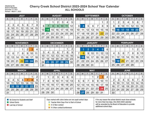 District Calendar for 23-24 School Year / 23/24 Calendar