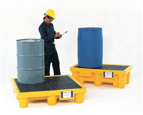 ULTRATECH Spill Containment Pallets, Uncovered, 66 gal Spill Capacity, 3,000 lb - 8UL63|1010 ...