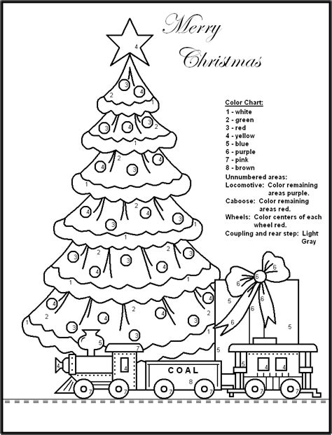 Christmas Color By Numbers - Best Coloring Pages For Kids