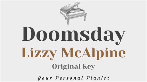 Doomsday - Lizzy McAlpine (Original Key Karaoke) - Piano Instrumental Cover with Lyrics - YouTube