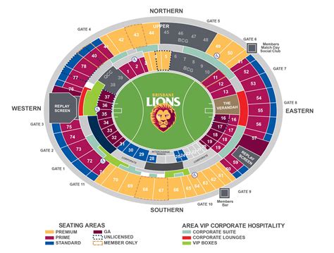 The Gabba Seating Plan - Seating plans of Sport arenas around the World