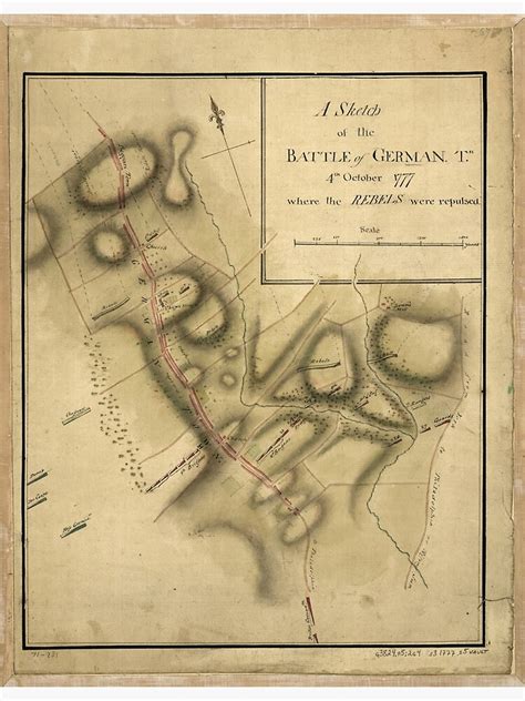 "Map of the Battle of Germantown (Oct. 4th 1777)" Photographic Print for Sale by allhistory ...