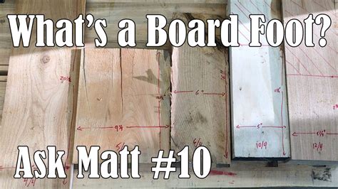 What is a Board Foot? - Ask Matt #10 - YouTube