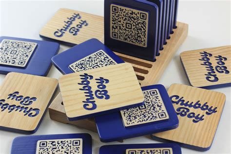 QR code menu qr code stand menu cover qr code sign menu holder qr code wood wooden qr code ...