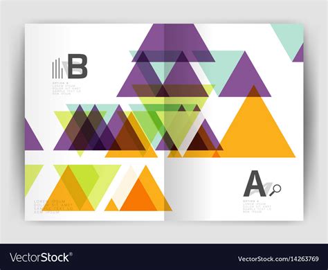 Triangle business annual report cover print Vector Image