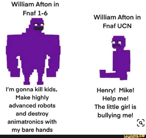 William Afton in Fnaf 1-6 I'm gonna kill kids, Make highly advanced robots and destroy ...