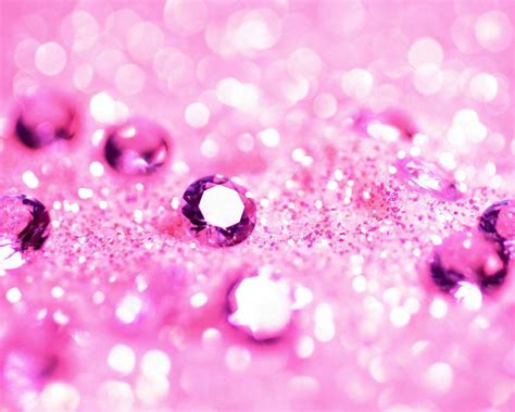 Download Pretty Pink Glitter With Pink Diamonds Wallpaper | Wallpapers.com