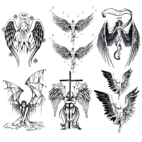 Half Demon Half Angel Tattoo For Men