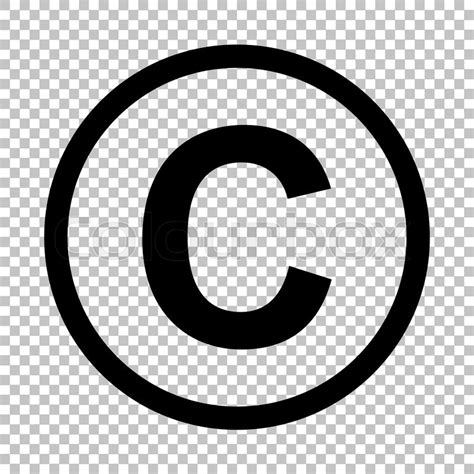 Copyright sign. Flat style icon on ... | Stock vector | Colourbox