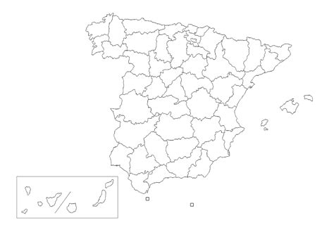 Mapa De España Sin Nombres | Mapa De Rios