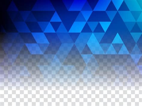 Free Vector | Modern blue color geometric crystal transparent background vector