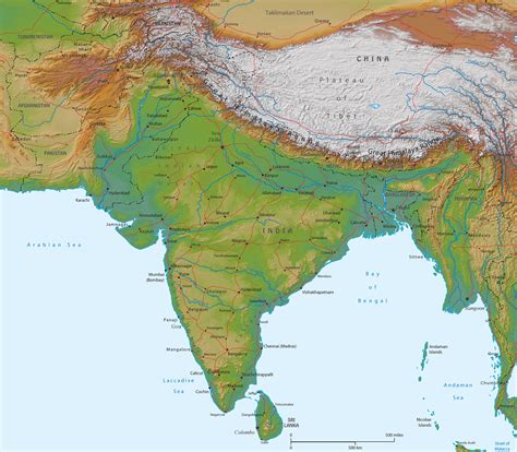 Geographic Map Of India