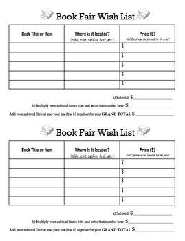 Scholastic Book Fair Wish List Printable - prntbl.concejomunicipaldechinu.gov.co