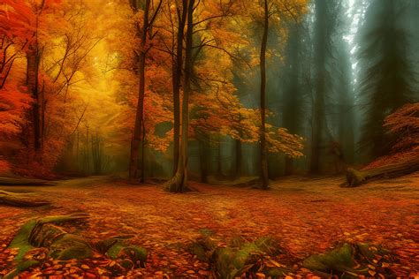 Autumn Forest Background Graphic by Craftable · Creative Fabrica