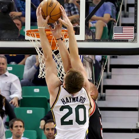 Jazz's Gordon Hayward Throws Down Huge Dunk in Preseason Game vs. Trail ...