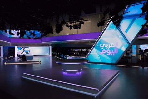 Al Araby draws on angled logo to create sprawling newsroom set ...