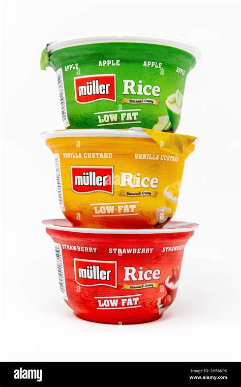 Muller Rice Assorted Flavours Stock Photo - Alamy