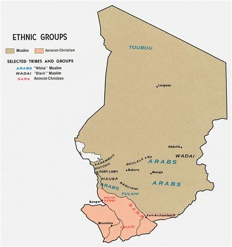 Chad Ethnic Groups Map