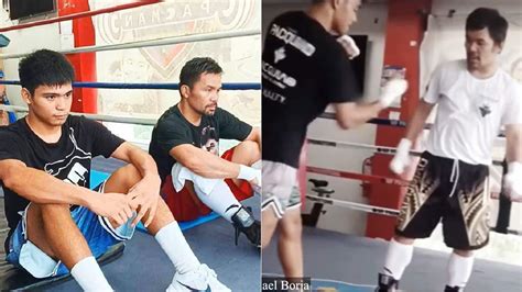 Manny Pacquiao personally trains son Eman Bacosa in boxing | PEP.ph