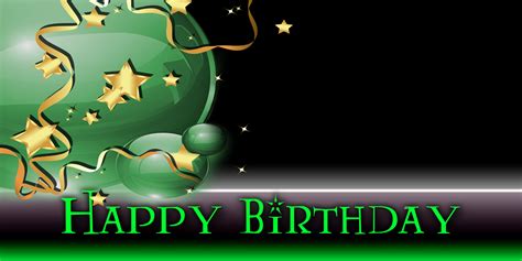 Happy Birthday Banner - Star Balloon Green - Vinyl Banners | Gatorprints