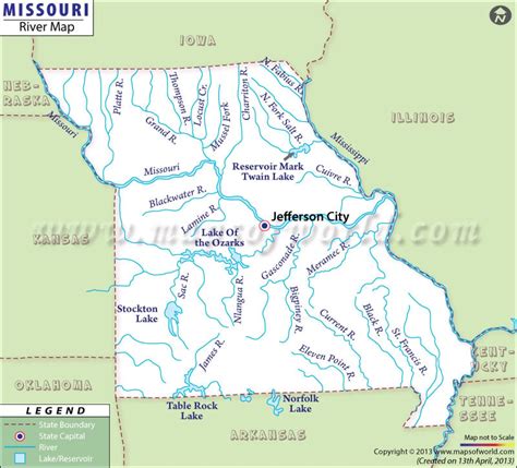 River in Missouri | Missouri Rivers Map