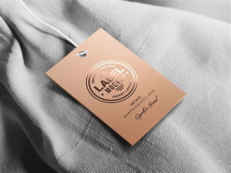 Free Clothing Label Mockup | Mockuptree