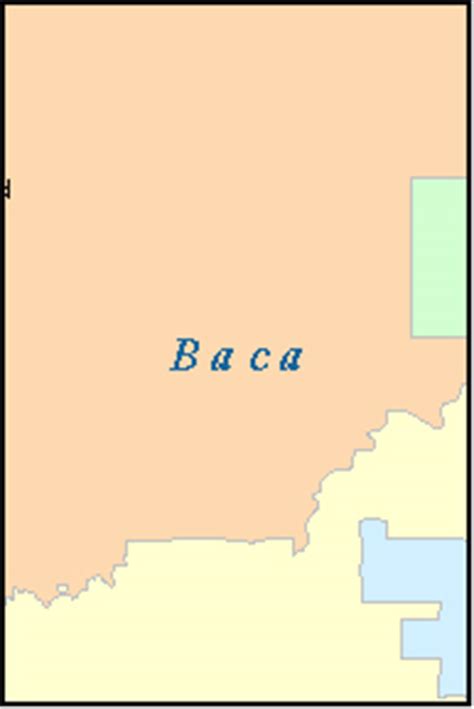 BACA County, Colorado Digital ZIP Code Map