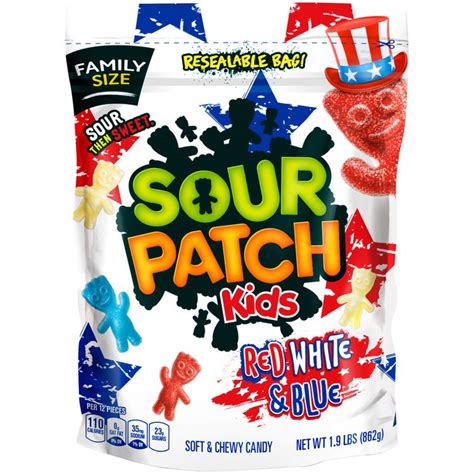 Sour Patch Kids Red White & Blue Candy Reviews 2019