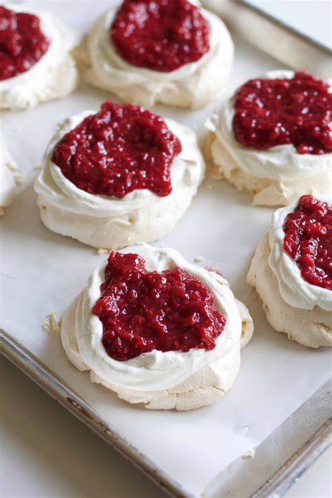 Mini Raspberry Rhubarb Pavlovas | Recipe | Desserts, Raspberry rhubarb ...