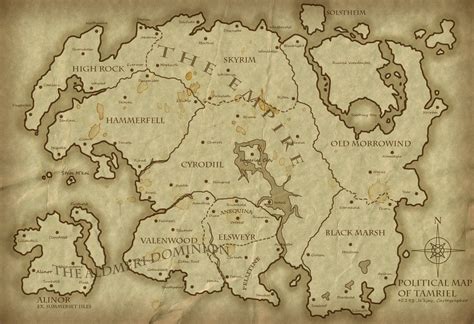 Political Map of Tamriel 4E193 - Revised by Jakhajay on DeviantArt