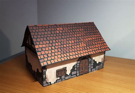 Papercraft House RPG Set Piece Map by 2-Minute Table Top