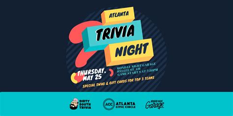 May 25: Atlanta Trivia Night - Atlanta Civic Circle