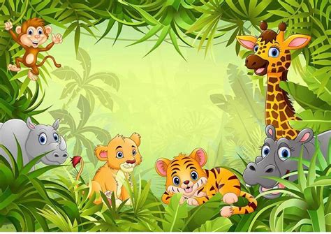 Pin by Um Ahmad on ثيم | Jungle cartoon, Jungle theme, Jungle theme birthday