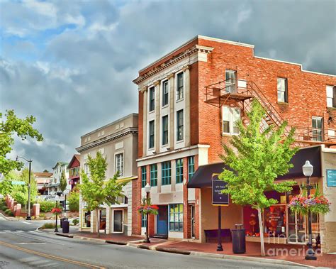 Downtown Blacksburg Buildings Photograph by Kerri Farley